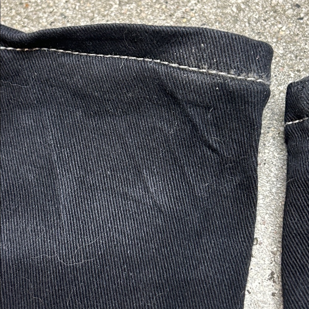 Shein Black & White Trimmed Flared Jeans With Butterfly Design - Picture 5 of 9